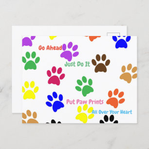 Paw Prints Postcard