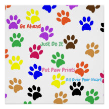 Paw Prints Poster