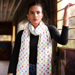 Paw Prints Rainbow Watercolor Pattern Scarf<br><div class="desc">Brighten your wardrobe with this vibrant scarf featuring rainbow watercolor paw prints that celebrate a love for our furry friends. This cheerful accessory splashes a spectrum of colour across a crisp white canvas, bringing a playful yet stylish touch to any outfit. It’s perfect for animal lovers or anyone looking to...</div>