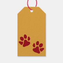 Paw Prints Red