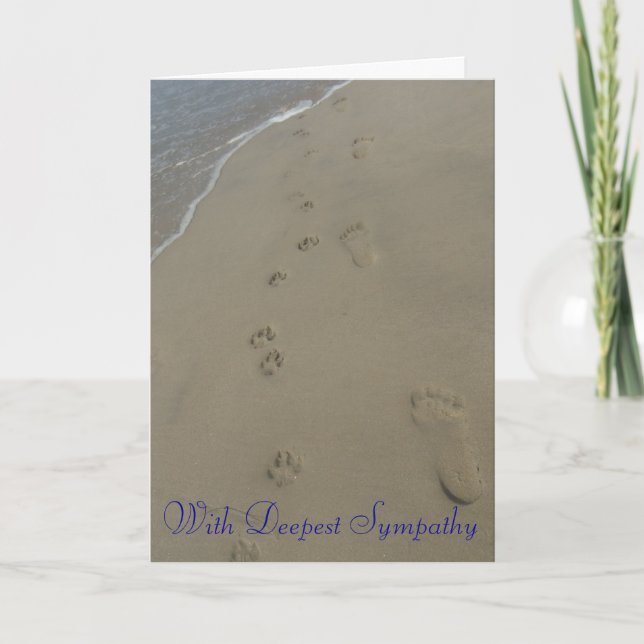 Paw Prints sympathy card (Front)