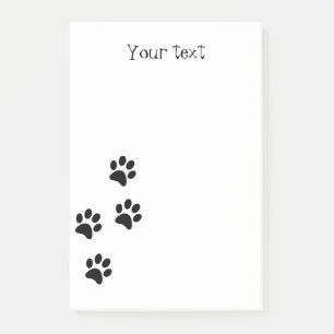Paw prints template, customise post-it notes