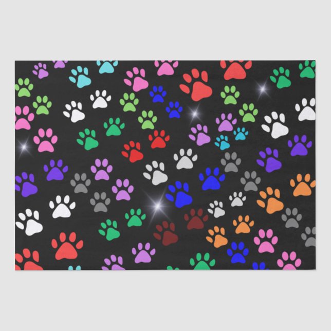 Paw Prints Tissue Paper (Front)