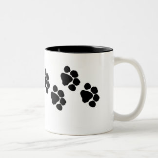 Paw Prints Two-Tone Coffee Mug