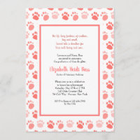 Paw Prints Veterinary School Graduation Invites