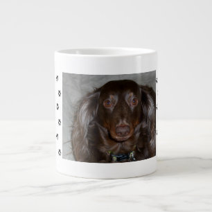 Paw Prints with 1 Pet's Photo and Name Large Coffee Mug