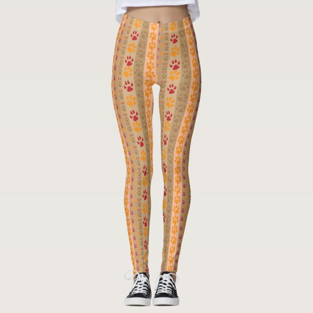 Paw Prints Women's Leggings (Front)