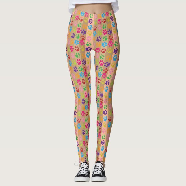 Paw Prints Women's Leggings (Front)