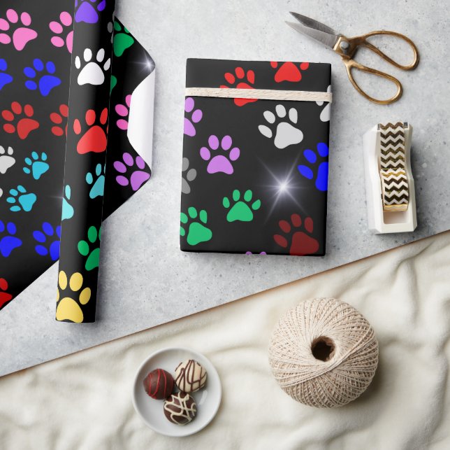 Paw Prints Wrapping Paper (Crafts)