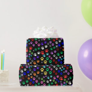 Paw Prints Wrapping Paper