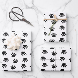 Paw Prints Wrapping Paper Sheets