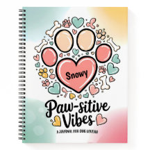 Paw-Sitive Vibes: A Pastel Journal for Dog Lovers