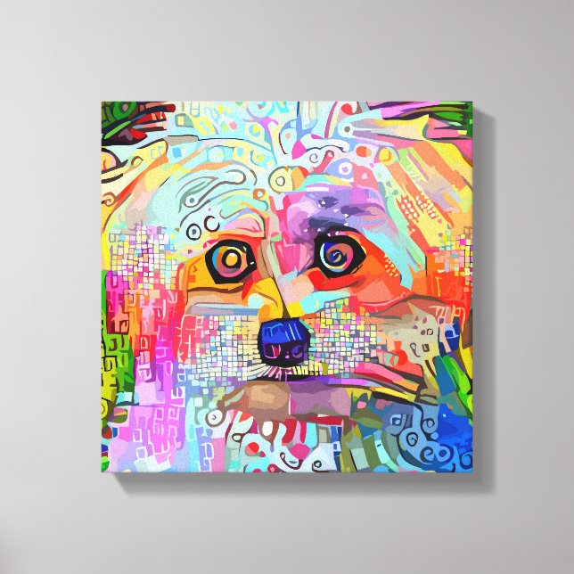 Paw-sitive Vibes Stretched Canvas Print (Front)
