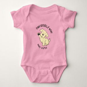 Paw-sitively Best Baby Sister Matching Sibling Bodysuit