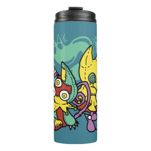 Paw-sitively Frightful   Monstrous Cats Halloween  Thermal Tumbler