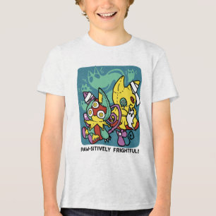 Paw-sitively Frightful   Monstrous Cats Halloween  Tri-Blend Shirt