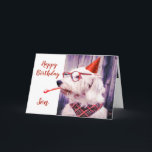 Paw-sitively Grrr-eat Birthday Son Fun Dog Card<br><div class="desc">Paw-sitively Grrr-eat Birthday Son Fun Dog Pun Humour card.  Great for the person who loves animals,  puppies,  dogs and funny cards</div>