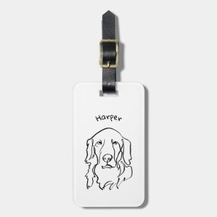 Paw-sitively Serious Golden Retriever Luggage Tag