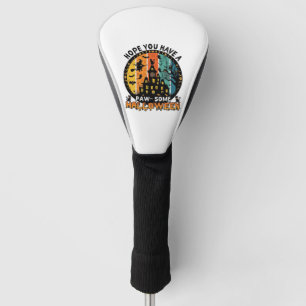 Paw Some Halloween Haunted House Witch Black Cats_ Golf Head Cover