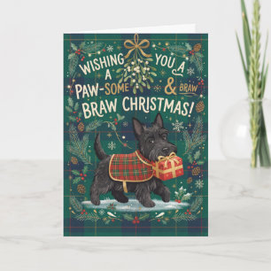 Paw Some Highland Bear Christmas Card