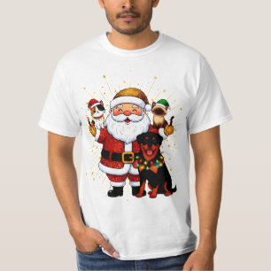 Paw-some Holidays: Santa’s Sparkling Pet Squad T-Shirt