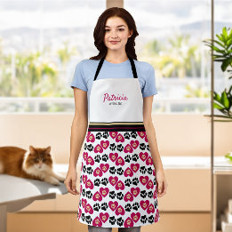 Paw-some Personalised Name Pet Paw Print Apron