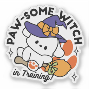 Paw-some Witch in Training – Cute Halloween Dog 