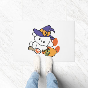 Paw-some Witch in Training – Cute Halloween Dog  Doormat