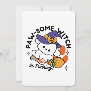 Paw-some Witch in Training – Cute Halloween Dog  Holiday Card