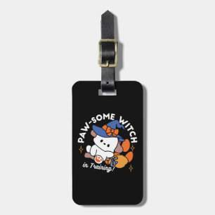 Paw-some Witch in Training – Cute Halloween Dog  Luggage Tag