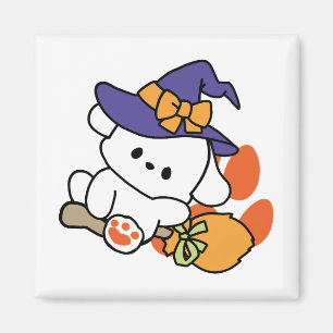 Paw-some Witch in Training – Cute Halloween Dog  Magnet