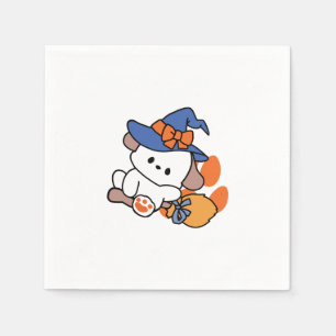 Paw-some Witch in Training – Cute Halloween Dog  Napkin