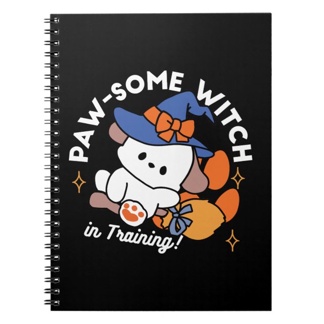 Paw-some Witch in Training – Cute Halloween Dog  Notebook (Front)
