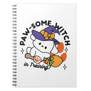 Paw-some Witch in Training – Cute Halloween Dog Notebook