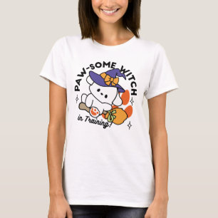 Paw-some Witch in Training – Cute Halloween Dog  T-Shirt