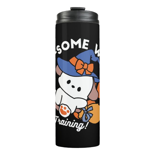 Paw-some Witch in Training – Cute Halloween Dog  Thermal Tumbler (Front)