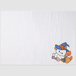 Paw-some Witch in Training – Cute Halloween Dog Tissue Paper