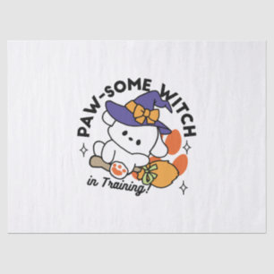 Paw-some Witch in Training – Cute Halloween Dog  Tissue Paper
