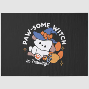 Paw-some Witch in Training – Cute Halloween Dog  Tissue Paper