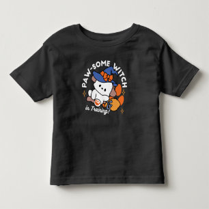 Paw-some Witch in Training – Cute Halloween Dog  Toddler T-Shirt