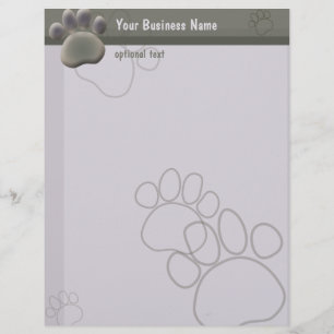 Paw Tracks Veterinarian Business Letterhead