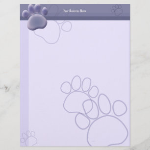 Paw Tracks Veterinarian Business Letterhead 2 Design