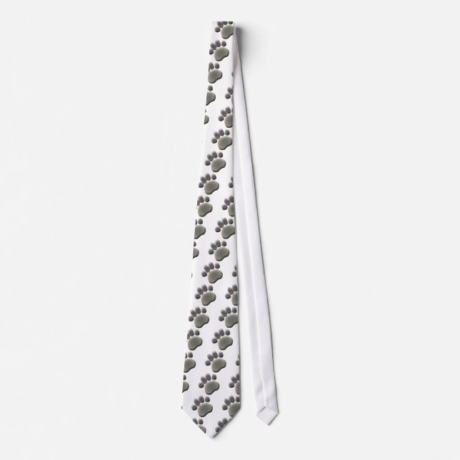 Paw Tracks Veterinarian Business Neck Tie (Front)