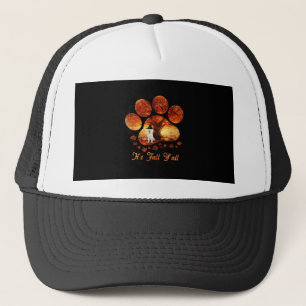 Paw Tree It’s Fall Y’all White Dog Trucker Hat