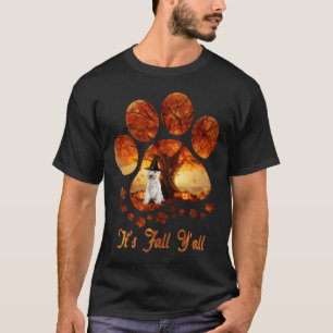 Paw Tree It'S Fall Y'All Halloween White Miniature T-Shirt