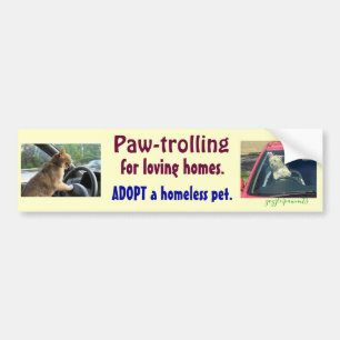 Paw-trolling Bumper Sticker