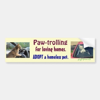 Paw-trolling Bumper Sticker
