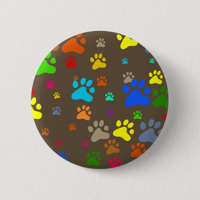 Paw Wallpaper 6 Cm Round Badge (Front)