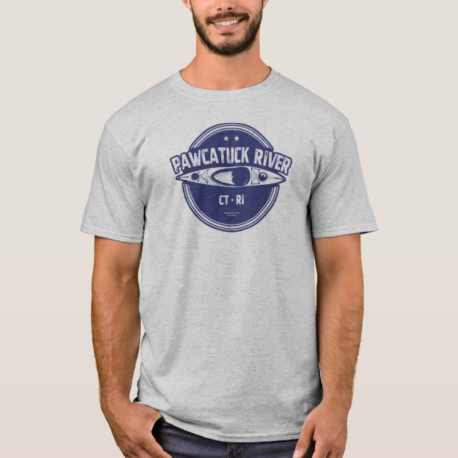 Pawcatuck River Connecticut Rhode Island Kayaking T-Shirt (Front)