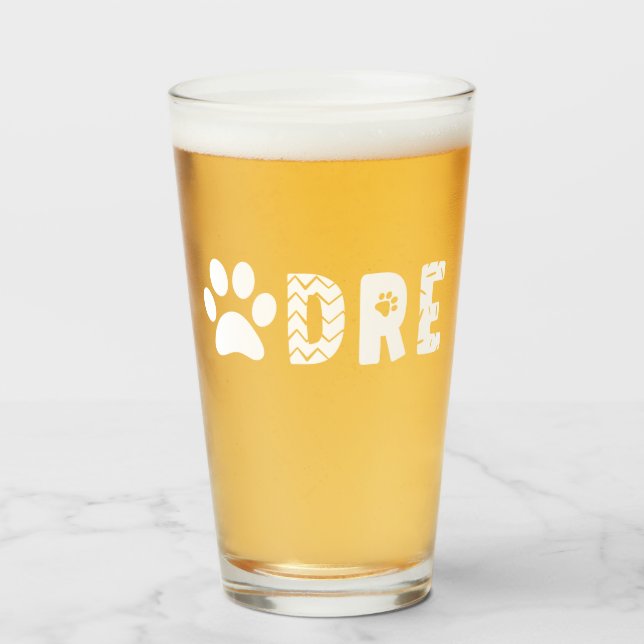 Pawdre Dog Dad New Dog Owner Gifts Glass (Front Filled)